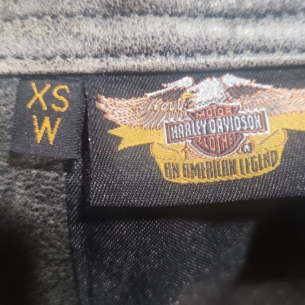 Harley Davidson Women's Black Leather Chaps. Womens XS - Picture 5 of 8